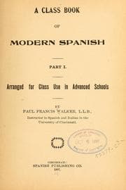 Tapa de A class book of modern Spanish ...