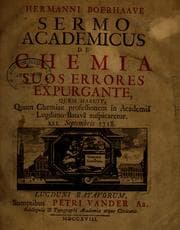 Tapa de Hermanni Boerhaave Sermo academicus de chemia suos errores expurgante, quem habuit, quum chemiae professionem in Academiâ Lugduno-Batavâ auspicaretur. XXI. Septembris 1718