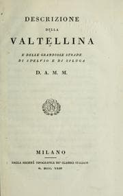 Tapa de Descrizione della Valtellina e delle grandiose strade di Stelvio e di Spluga