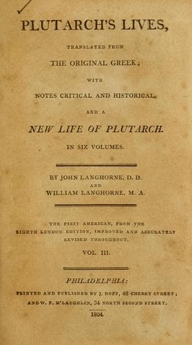 Tapa de Plutarch's Lives