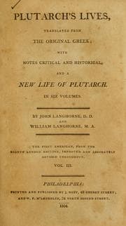Tapa de Plutarch's Lives