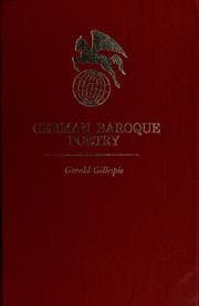 Tapa de German baroque poetry