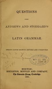 Tapa de Questions upon Andrews and Stoddard's Latin grammar