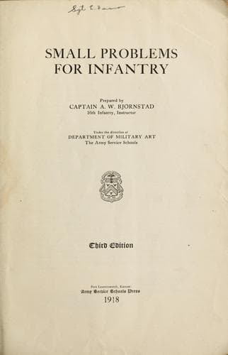 Tapa de Small problems for infantry