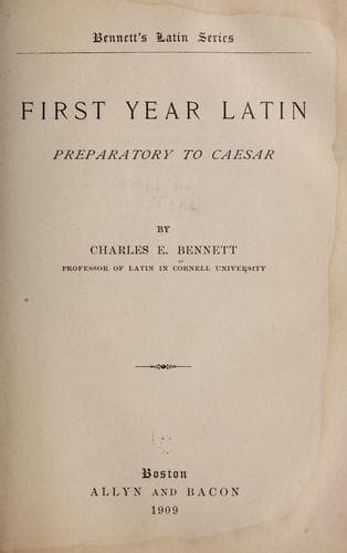 Tapa de First year Latin
