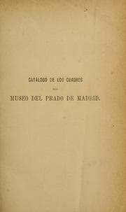 Tapa de Catʹalogo de los cuadros del Museo del Prado de Madrid