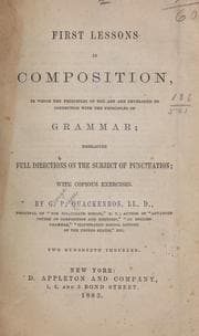 Tapa de First lessons in composition