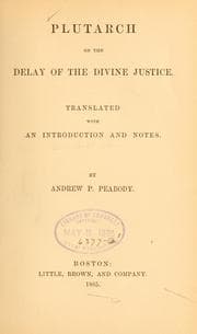 Tapa de Plutarch on the delay of the divine justice