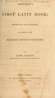 Tapa de Arnold's first Latin book
