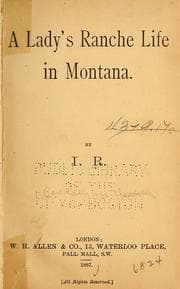 Tapa de A lady's ranche life in Montana