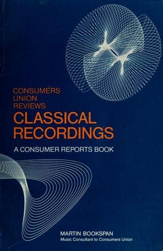 Tapa de Consumers union reviews classical recordings