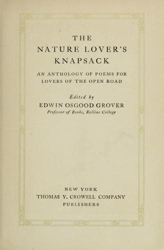 Tapa de The Nature lover's knapsack