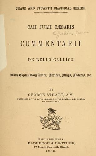 Tapa de Commentarii de bello gallico