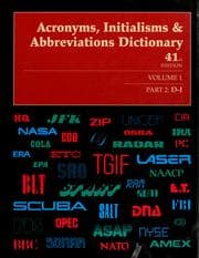 Tapa de Acronyms, initialisms & abbreviations dictionary