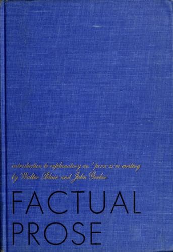 Tapa de Factual prose