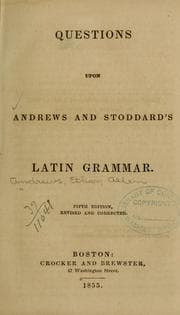 Tapa de Questions upon Andrews and Stoddard's Latin grammar