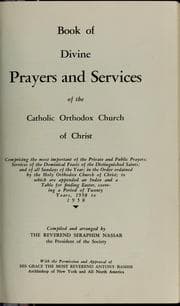 Tapa de Book of divine prayers and services of the Catholic Orthodox Church of Christ