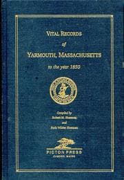 Tapa de Vital records of Yarmouth, Massachusetts to the year 1850