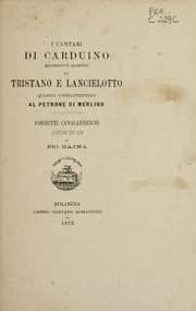Tapa de I cantari di Carduino giuntovi quello di Tristano e Lancielotto quando combattettero al petrone di Merlino