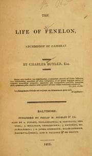 Tapa de The Life of Fenelon, archbishop of Cambray