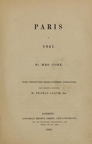 Tapa de Paris in 1841