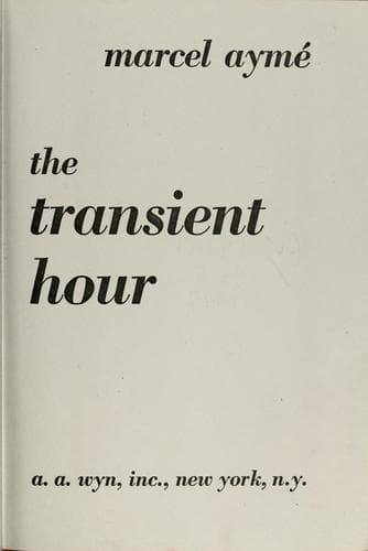 Tapa de The transient hour