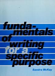 Tapa de Fundamentals of writing for a specific purpose