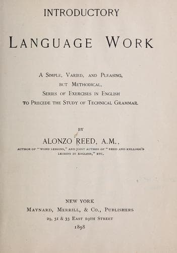 Tapa de Introductory language work