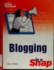 Tapa de Blogging in a snap
