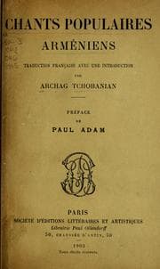 Tapa de Chants populaires arméniens