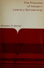 Tapa de The practice of modern literary scholarship