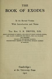Tapa de The book of Exodus in the revised version