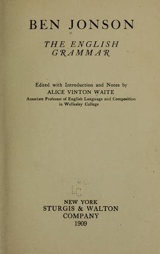 Tapa de The English grammar
