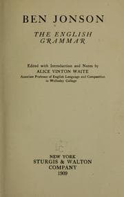 Tapa de The English grammar