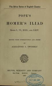 Tapa de Pope's Homer's Iliad