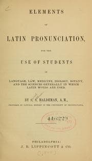 Tapa de Elements of Latin pronunciation