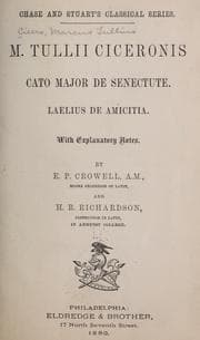 Tapa de Cato Major de senectute