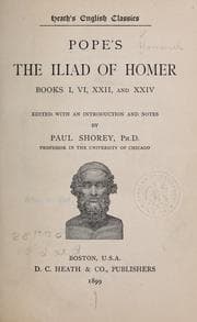 Tapa de Pope's The Iliad of Homer, books I, VI, XXII, and XXIV