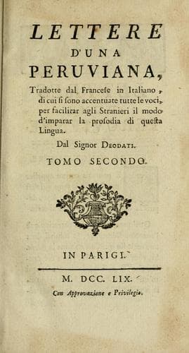 Tapa de Lettres d'une peruvienne