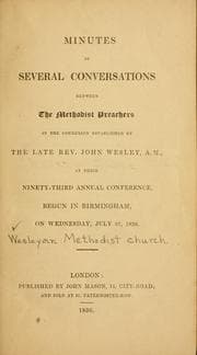 Tapa de Minutes of several conversations between the Methodist preachers in the connexion established by the late Rev. John Wesley, A.M.