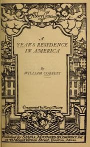 Tapa de A year's residence in America