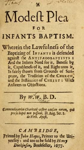Tapa de A modest plea for infant's baptism ...