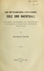 Tapa de Das mittelenglische Streitgedicht Eule und Nachtigall