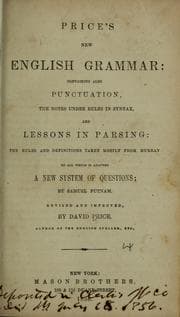 Tapa de Price's new English grammar: containing also punctuation