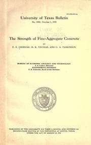 Tapa de The strength of fine-aggregate concrete