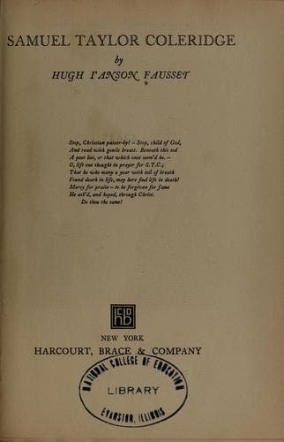 Tapa de Samuel Taylor Coleridge