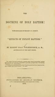Tapa de The doctrine of Holy Baptism