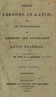 Tapa de First lessons in Latin