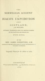 Tapa de The Norwegian account of Haco's expedition against Scotland, a.d. MCCLXIII