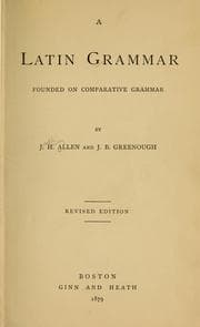 Tapa de A Latin grammar founded on comparative grammar